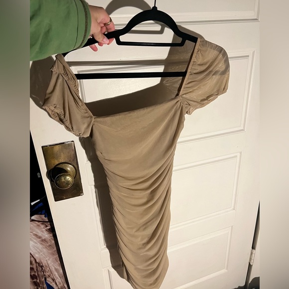 Nasty Gal Tan Mini Dress - Picture 2 of 4